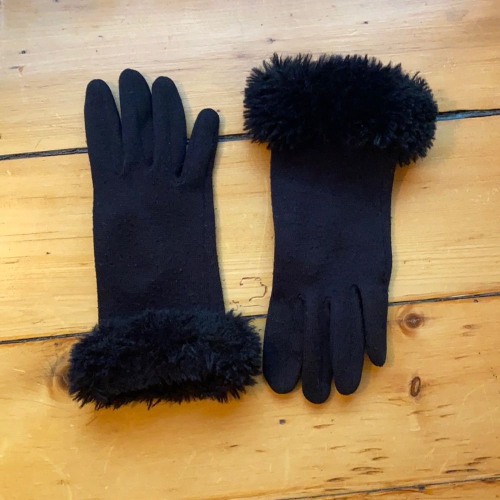 Black ladies gloves small